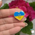 Значок, пін, брошка Седце України з тризубом